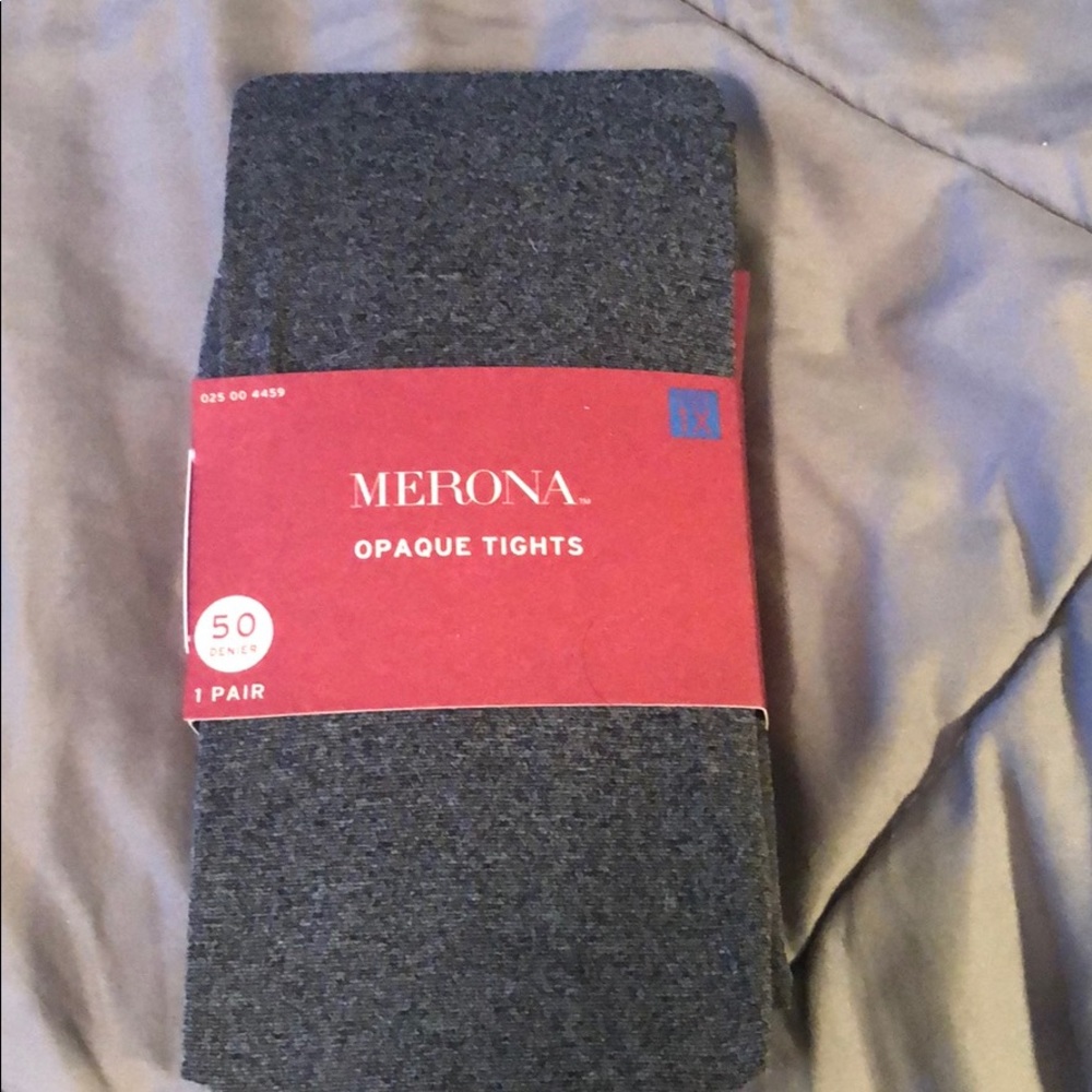 Gray opaque tights size 1X